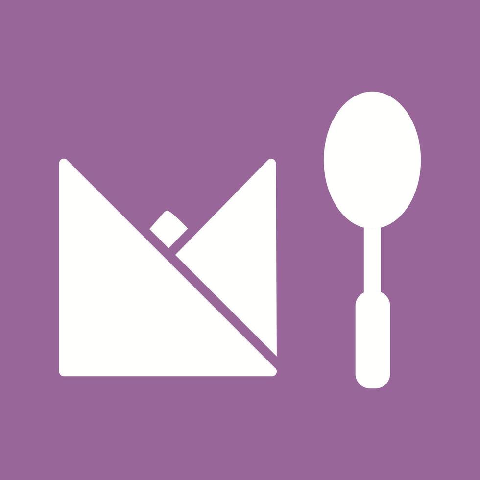 Spoon and Napkin Vector Icon