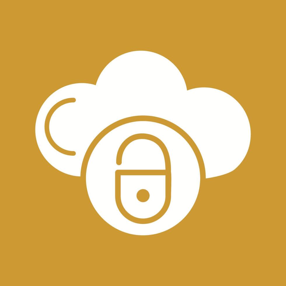 Secure Cloud Vector Icon