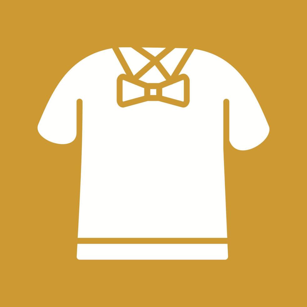 camisa con icono de vector de arco