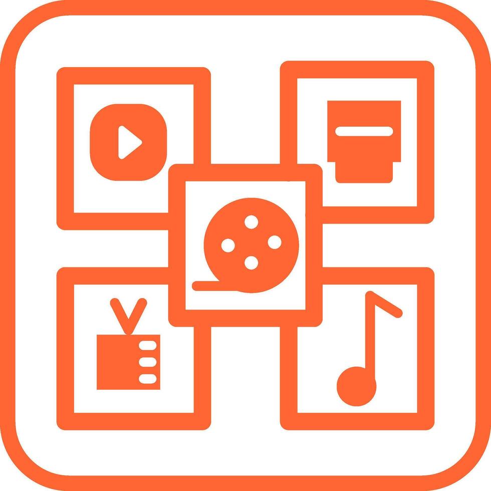 Multimedia Vector Icon