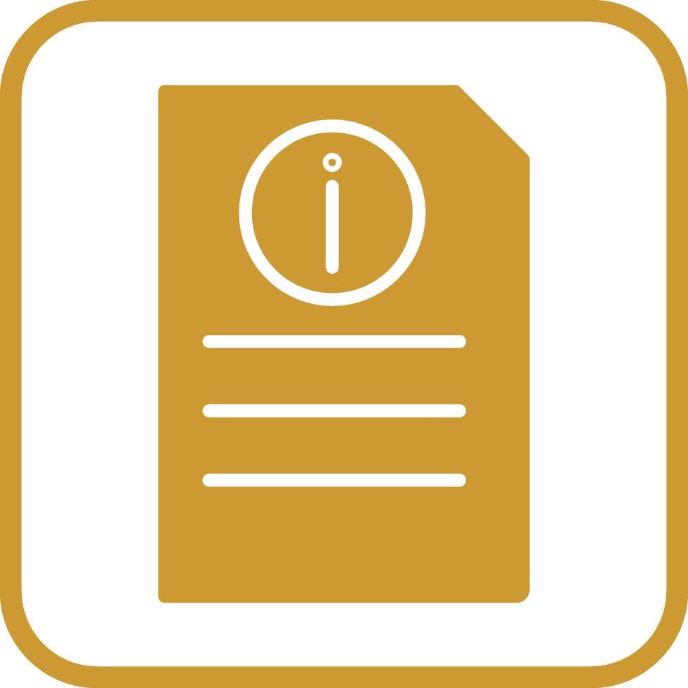 información documento vector icono