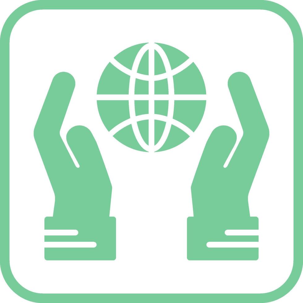 Globe Hand Vector Icon