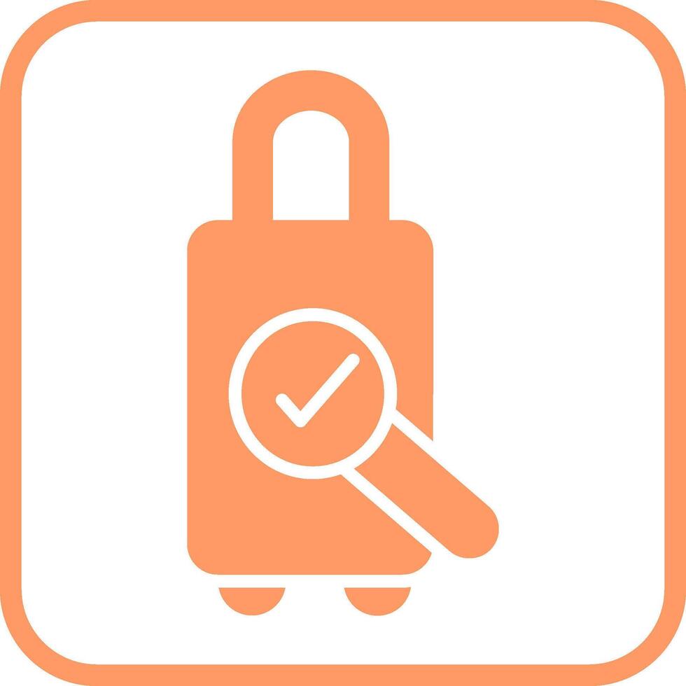 Luggage Inspection Vector Icon