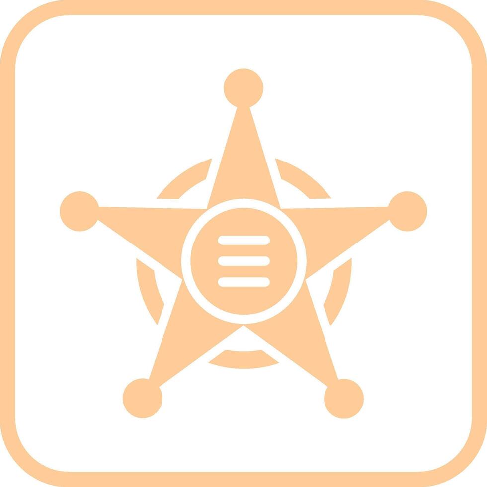 Sheriff Badge Vector Icon