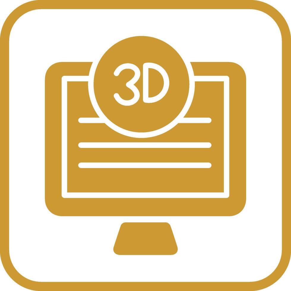 3D Quality Screen Vector Icon
