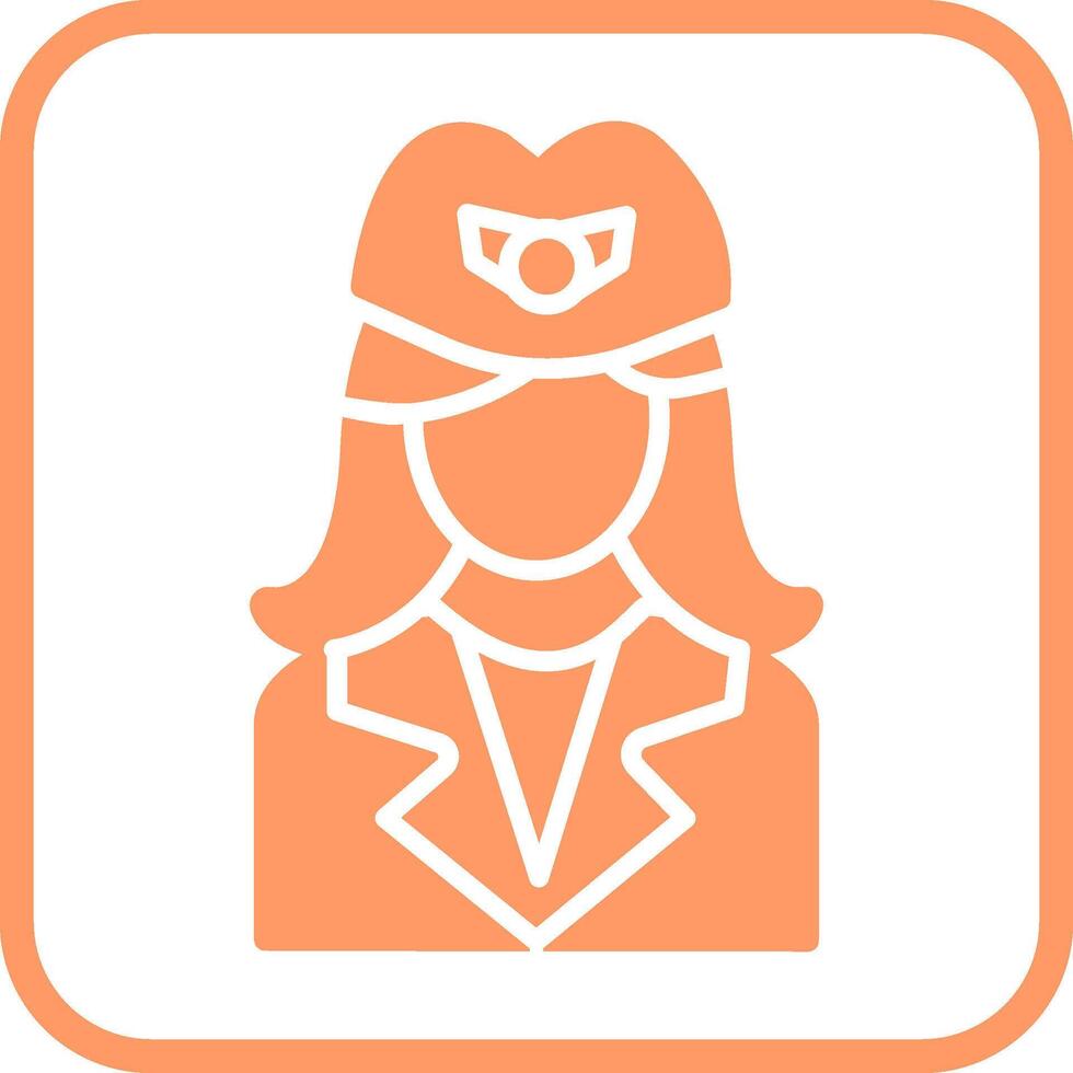 Flight Attendant Vector Icon