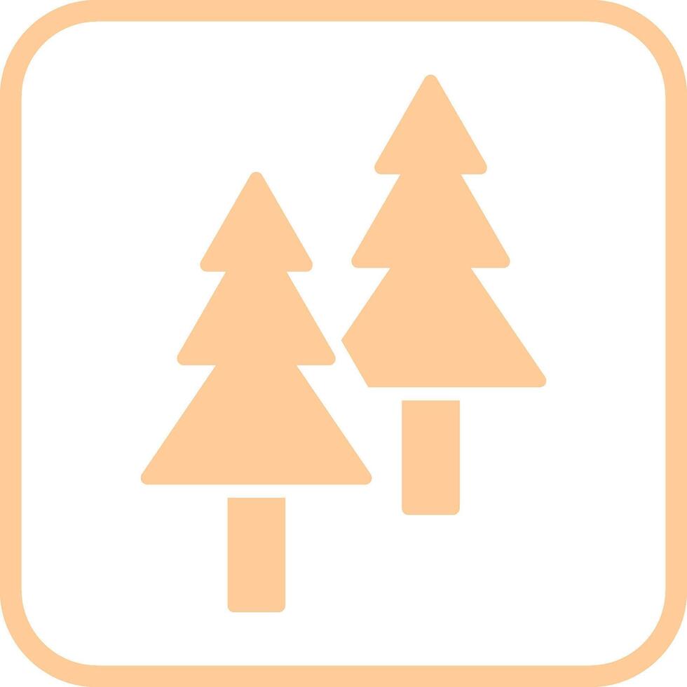 icono de vector de árbol de pino