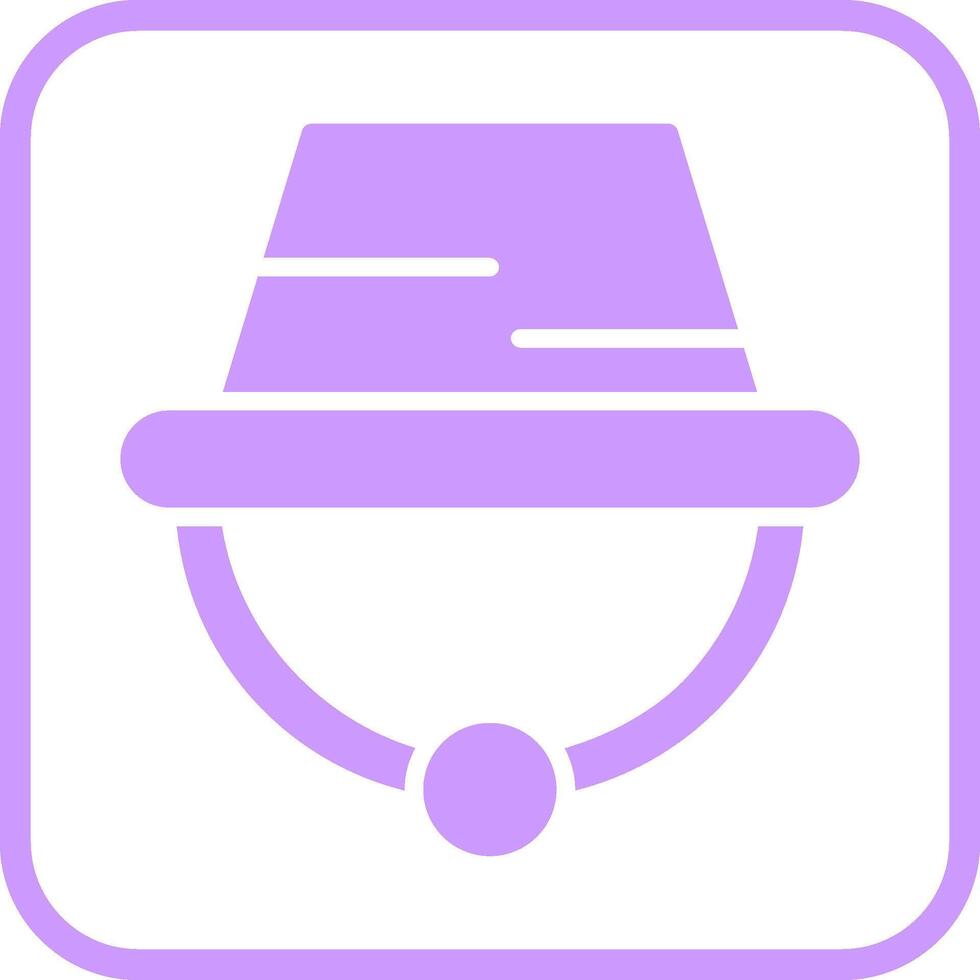 icono de vector de sombrero de camping