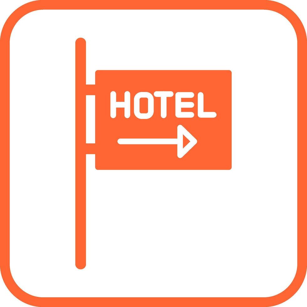 icono de vector de signo de hotel