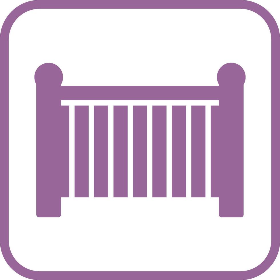 Baby Cot Vector Icon