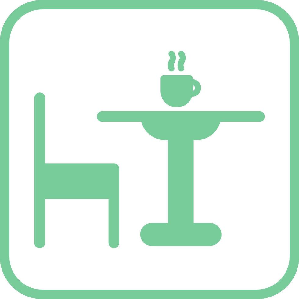 icono de vector de mesa de té