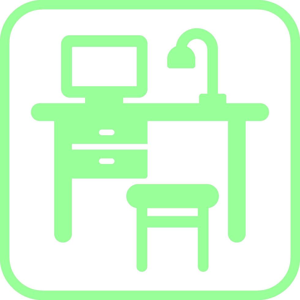 Simple Desk Vector Icon