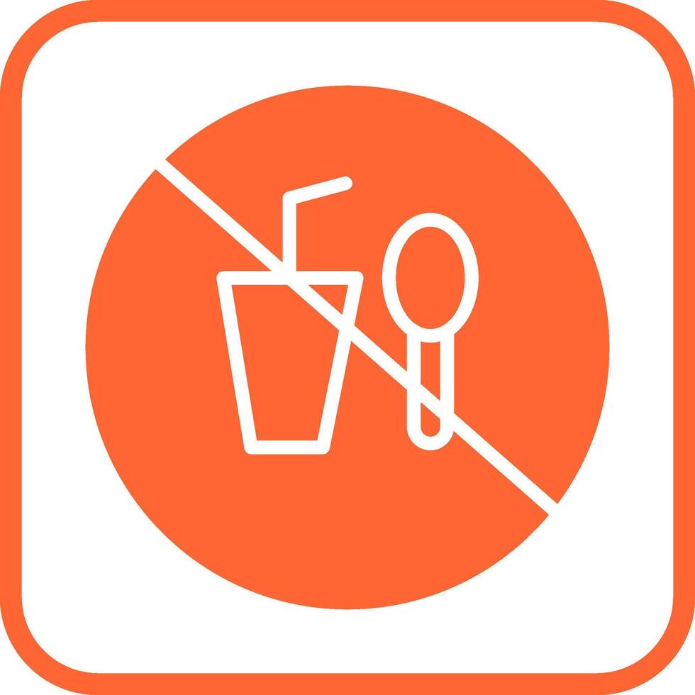 No Food or Drinks Vector Icon