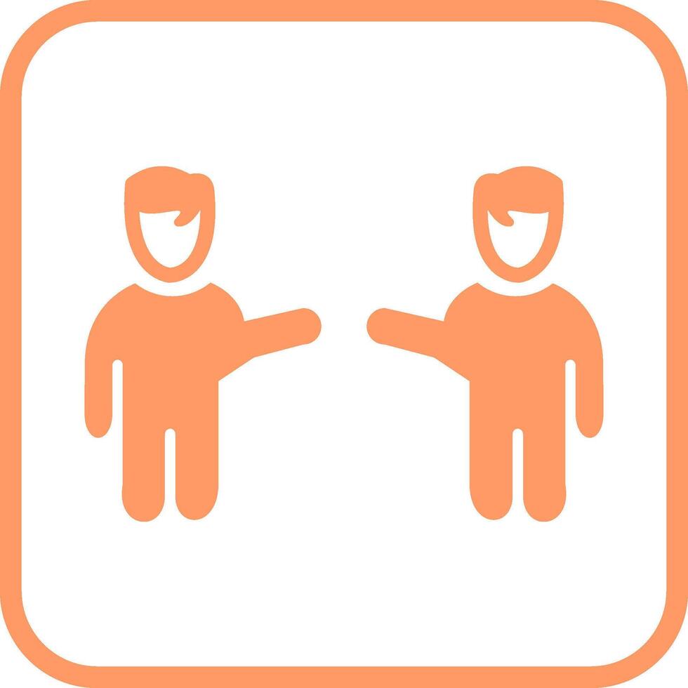 Waving to People I Vector Icon