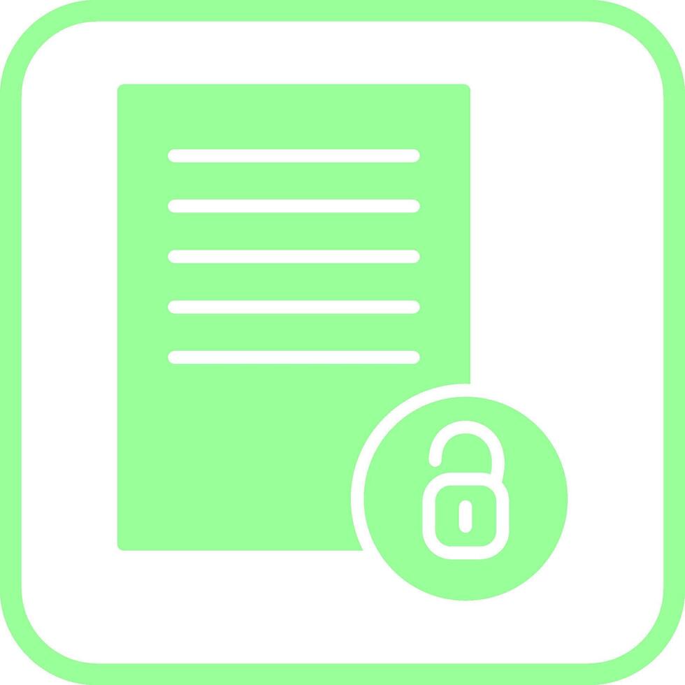 Unlock Documents Vector Icon