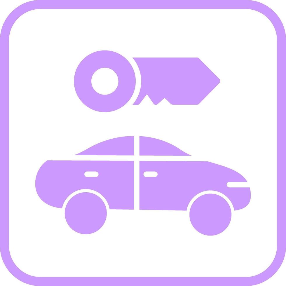 alquilar un icono de vector de coche