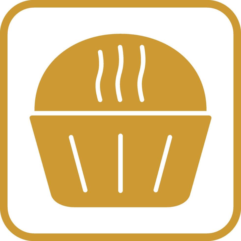 icono de vector de muffin de crema