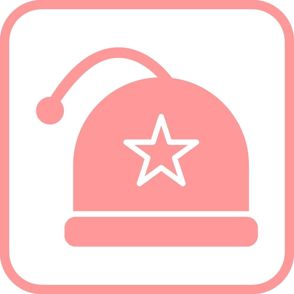 icono de vector de gorro de navidad