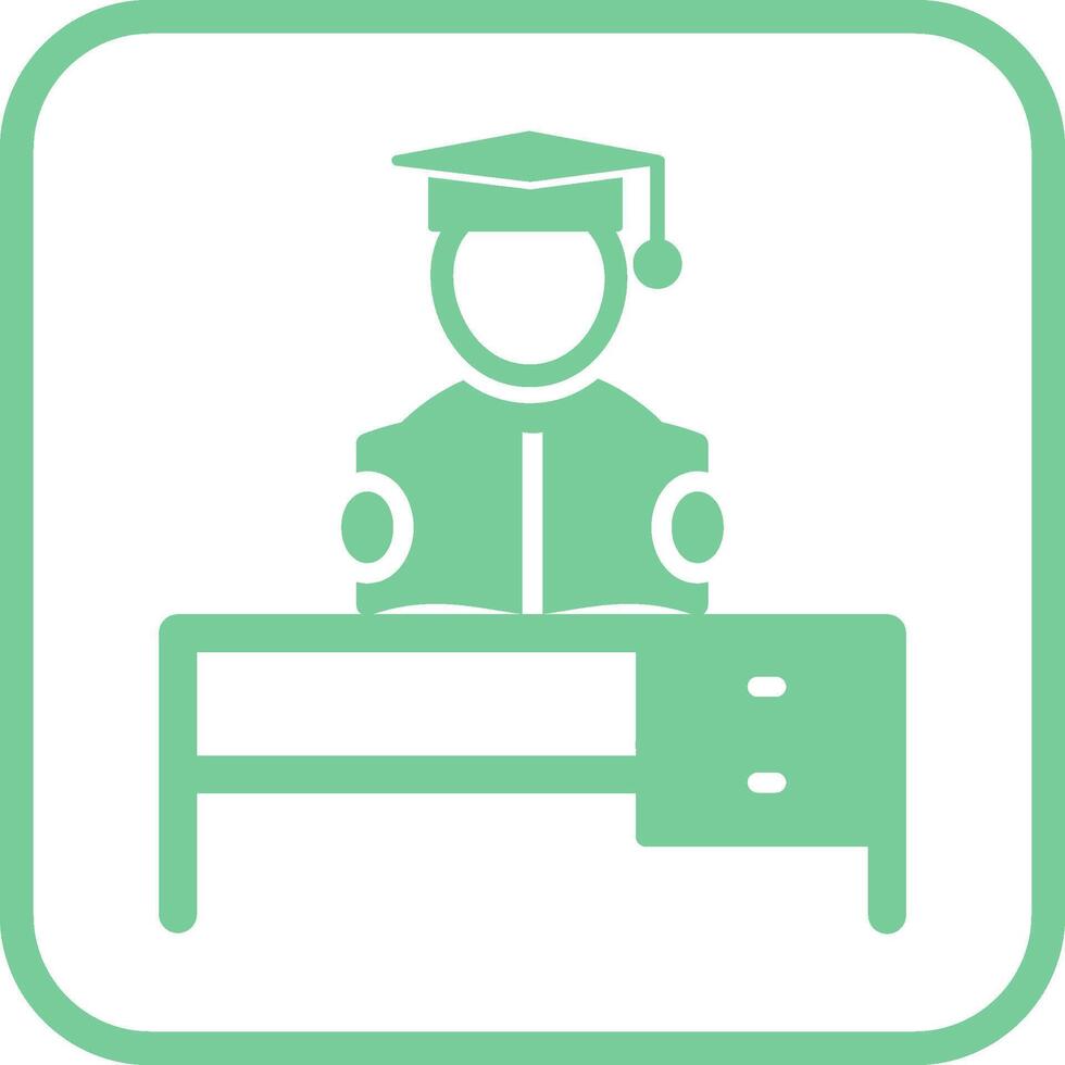 Studying on Desk II Vector Icon