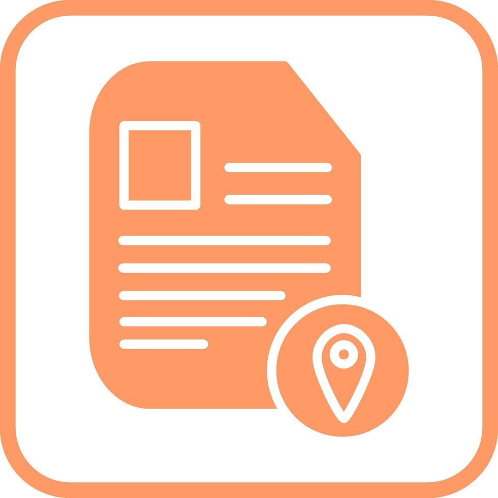 Document Location Vector Icon