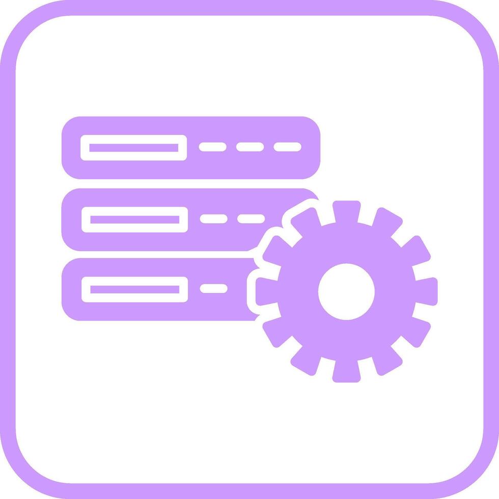 icono de vector de configuración de base de datos