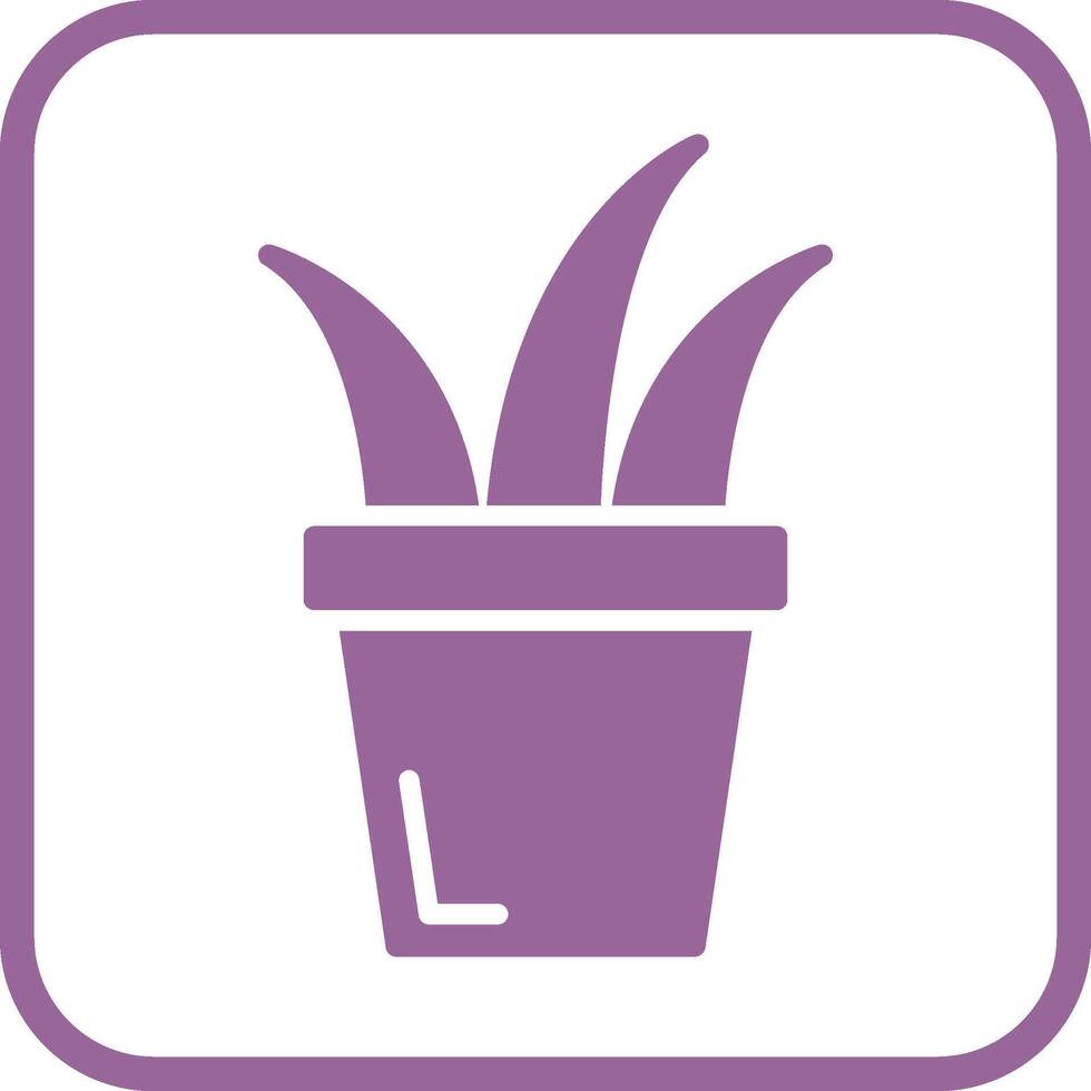 Grass Pot Vector Icon