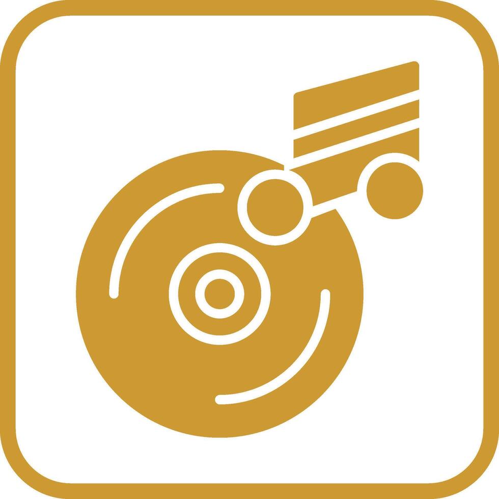 icono de vector de cd de música