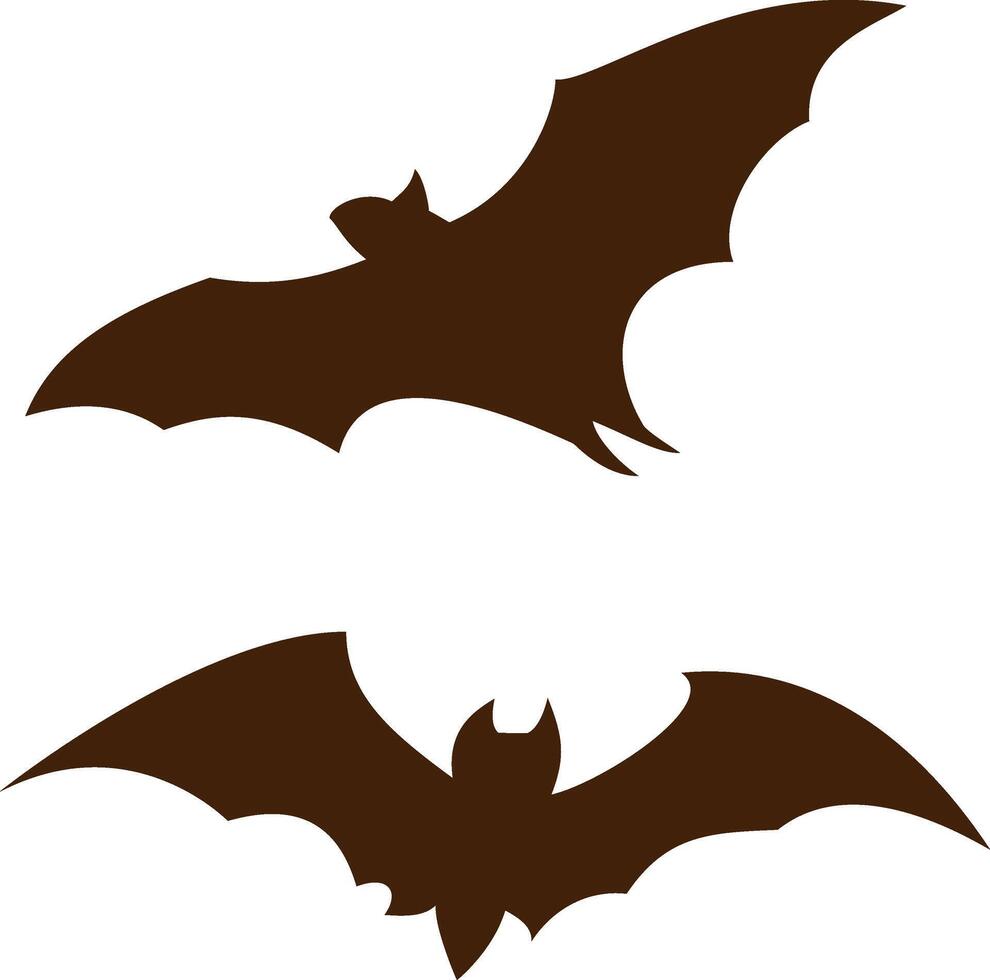 Bats icons set silhouette black vector