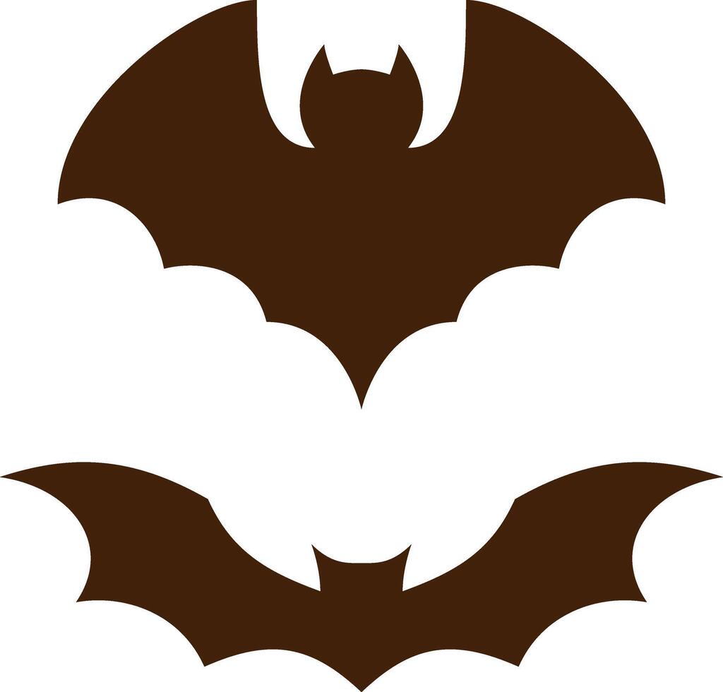 Bats icons set silhouette black vector