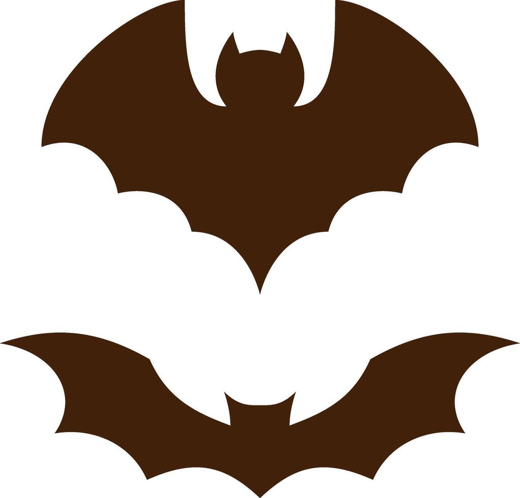 Bats icons set silhouette black vector