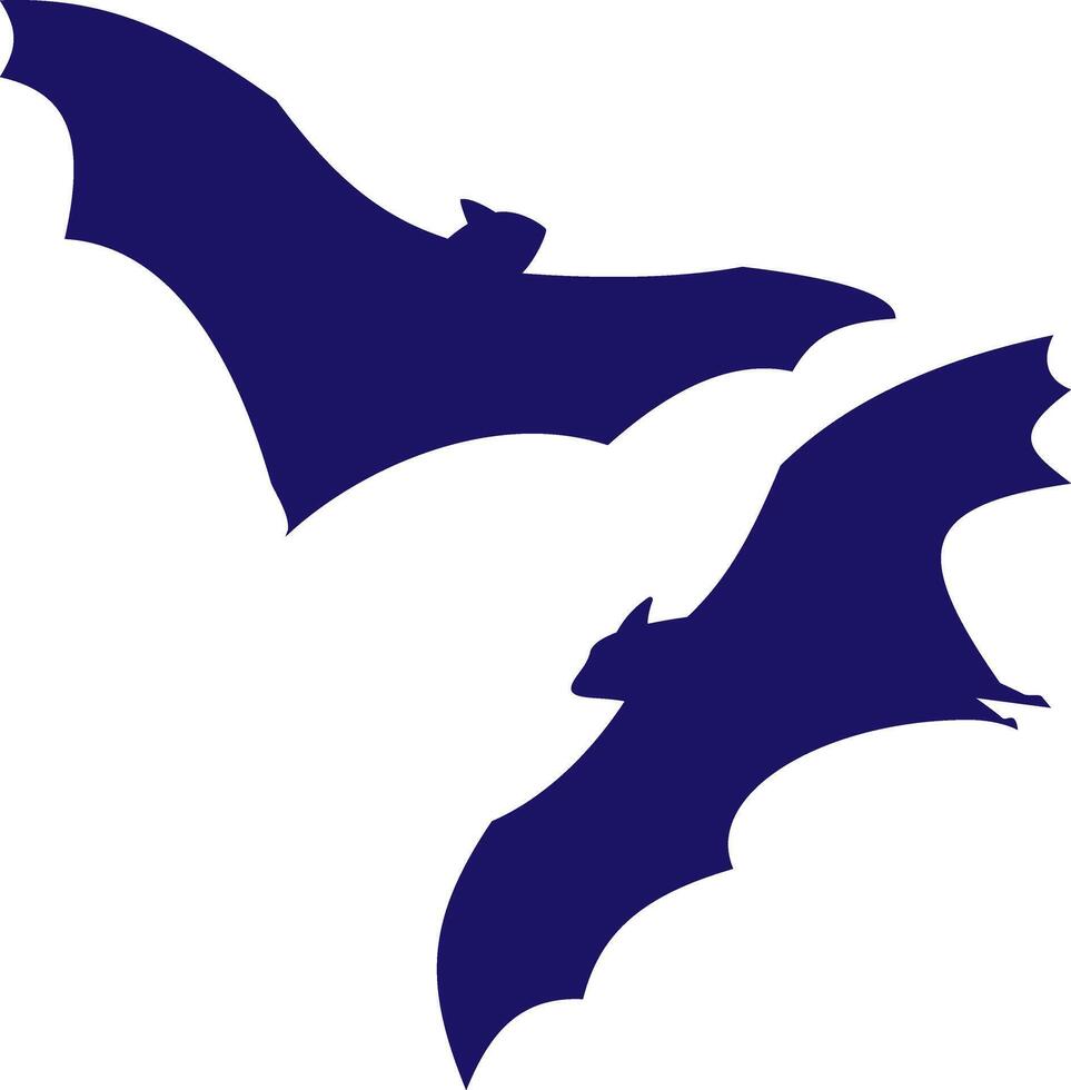 Bats icons set silhouette black vector