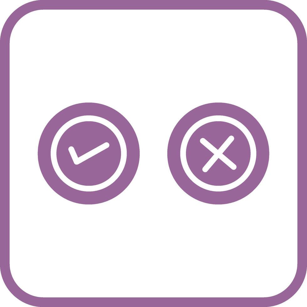 Yes No Option Vector Icon