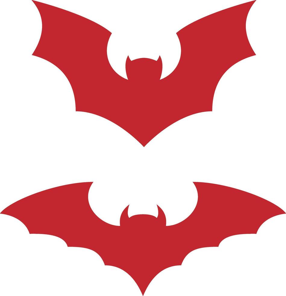 Bats icons set silhouette black vector