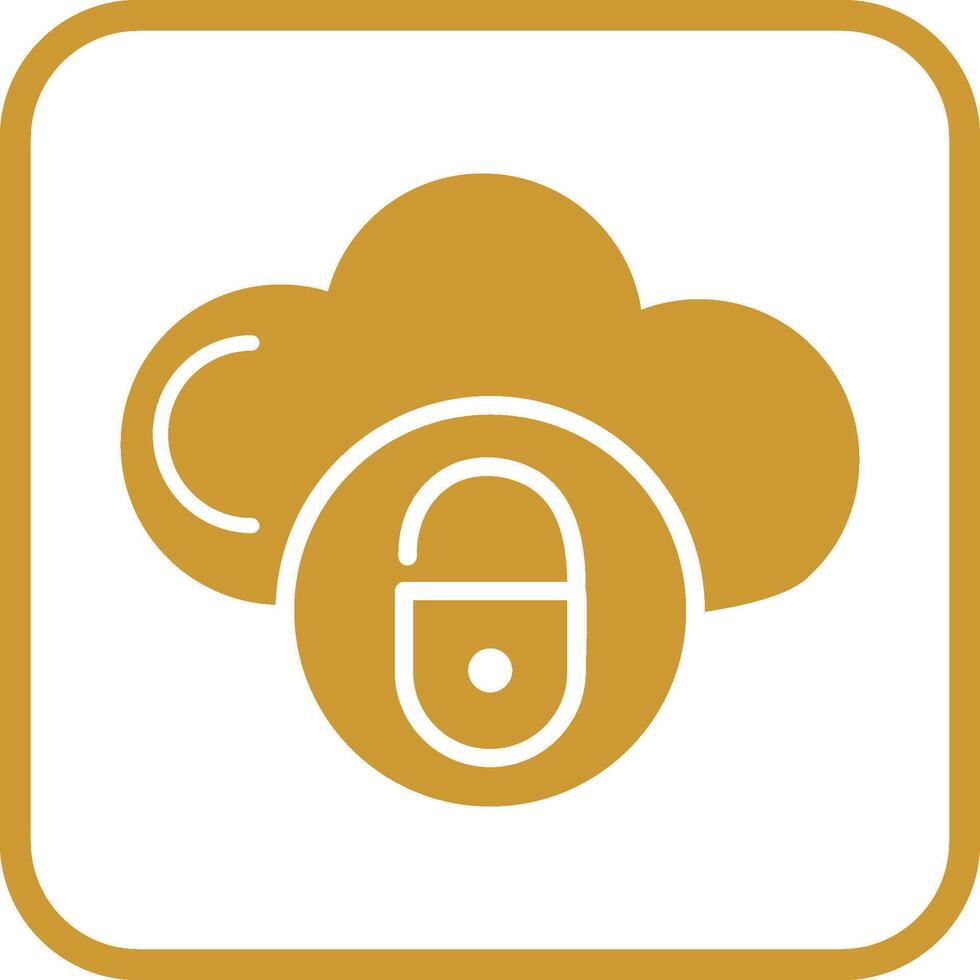 Secure Cloud Vector Icon