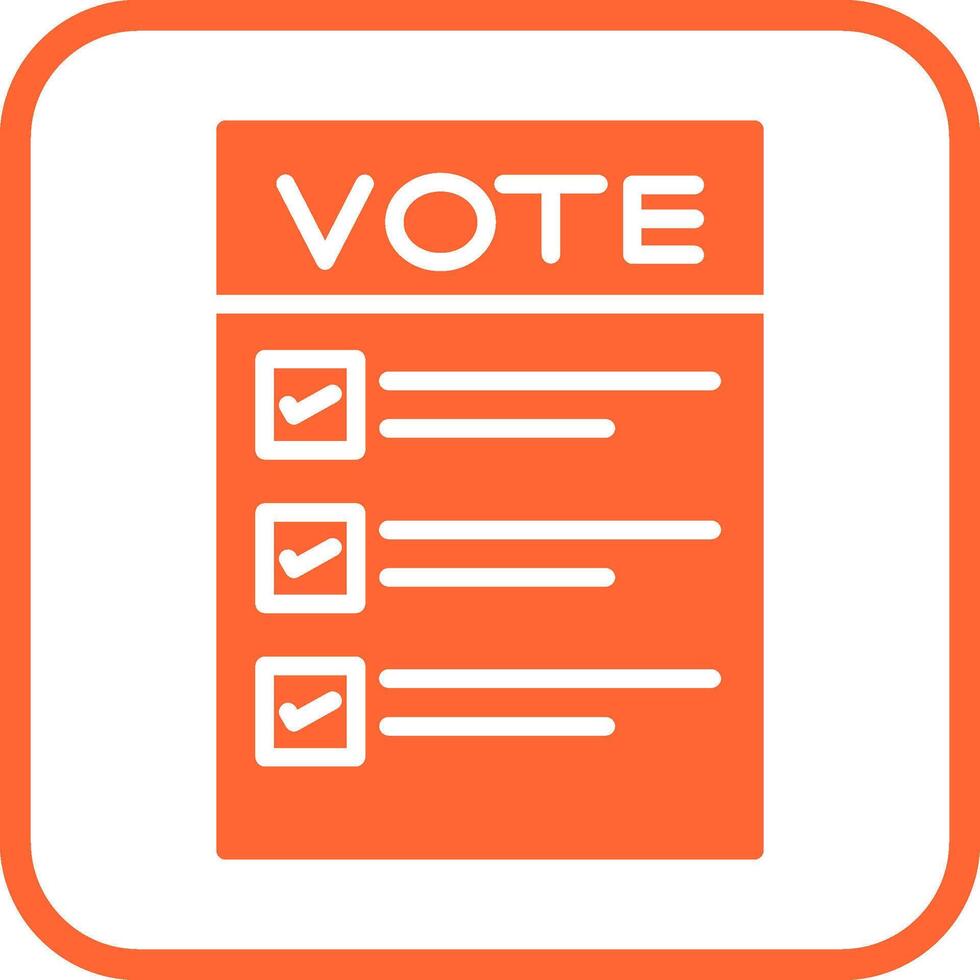 Ballot Paper Vector Icon