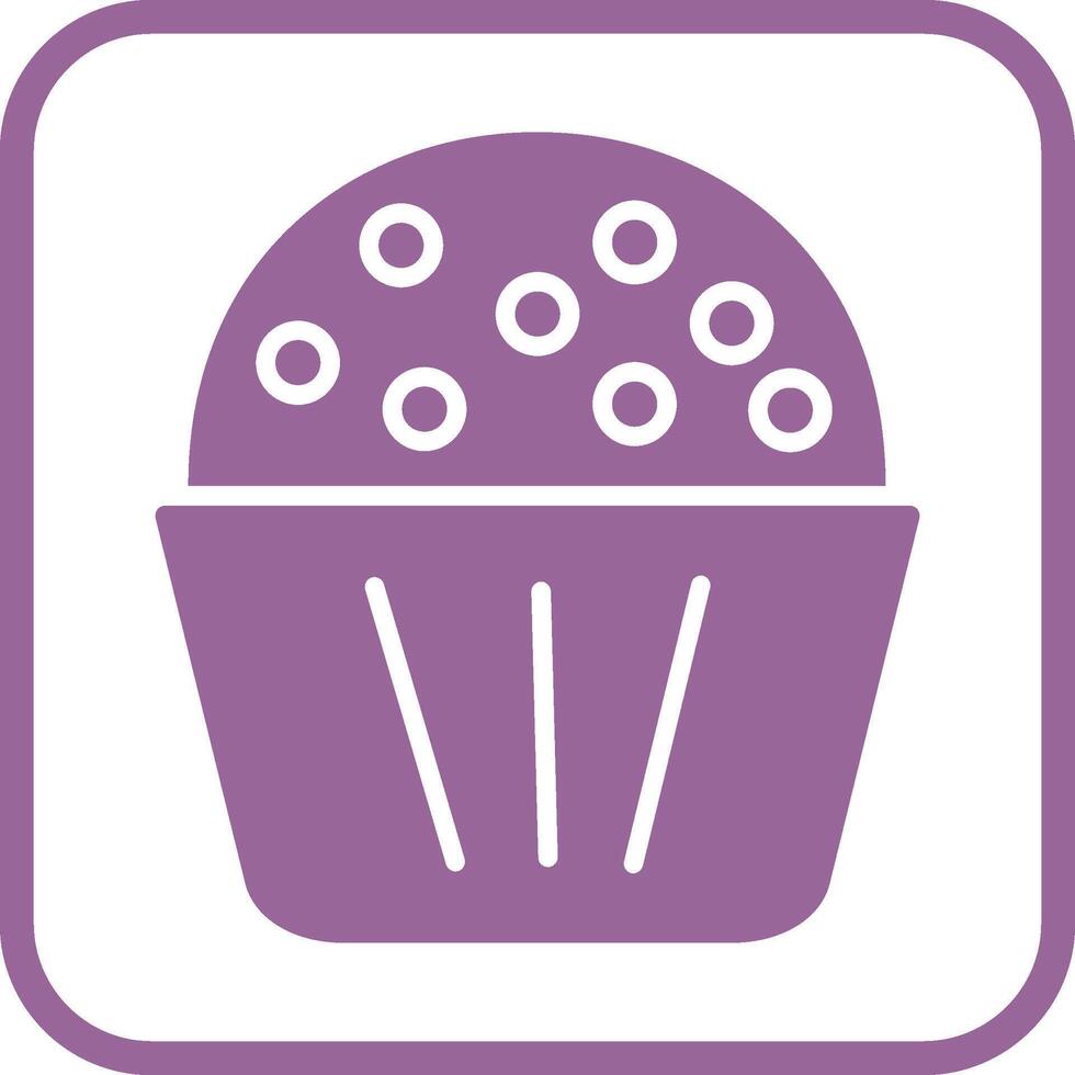 icono de vector de muffin de chocolate