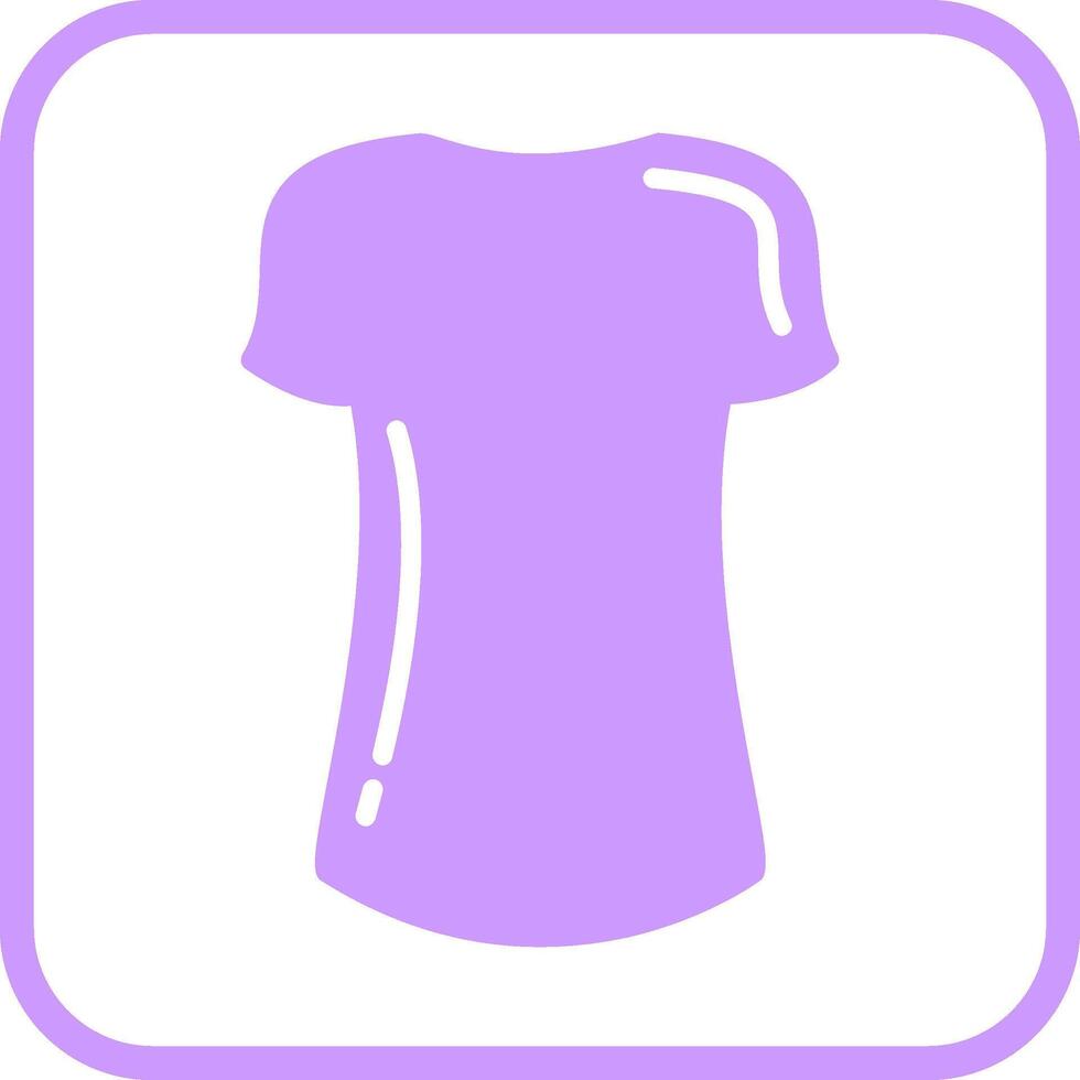 icono de vector de camisa de damas