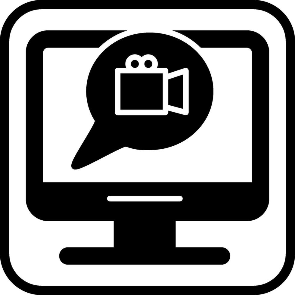 vídeo comunicación vector icono