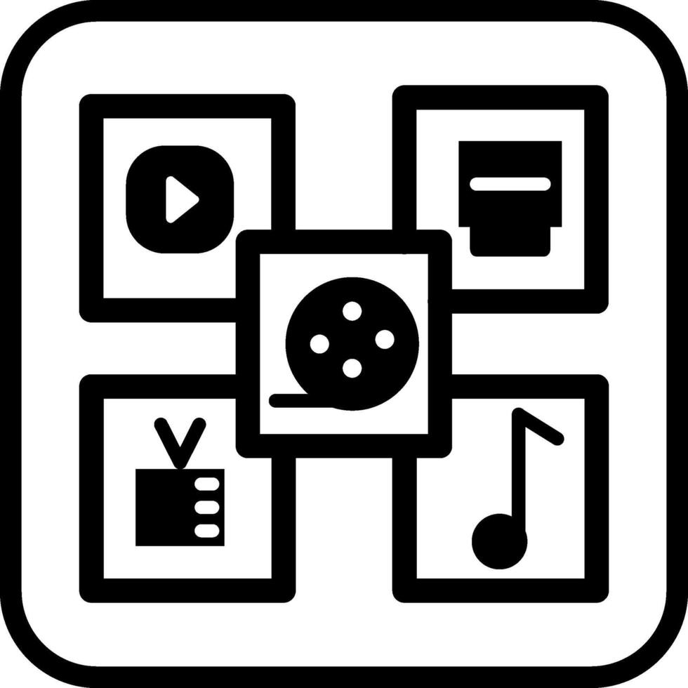 Multimedia Vector Icon