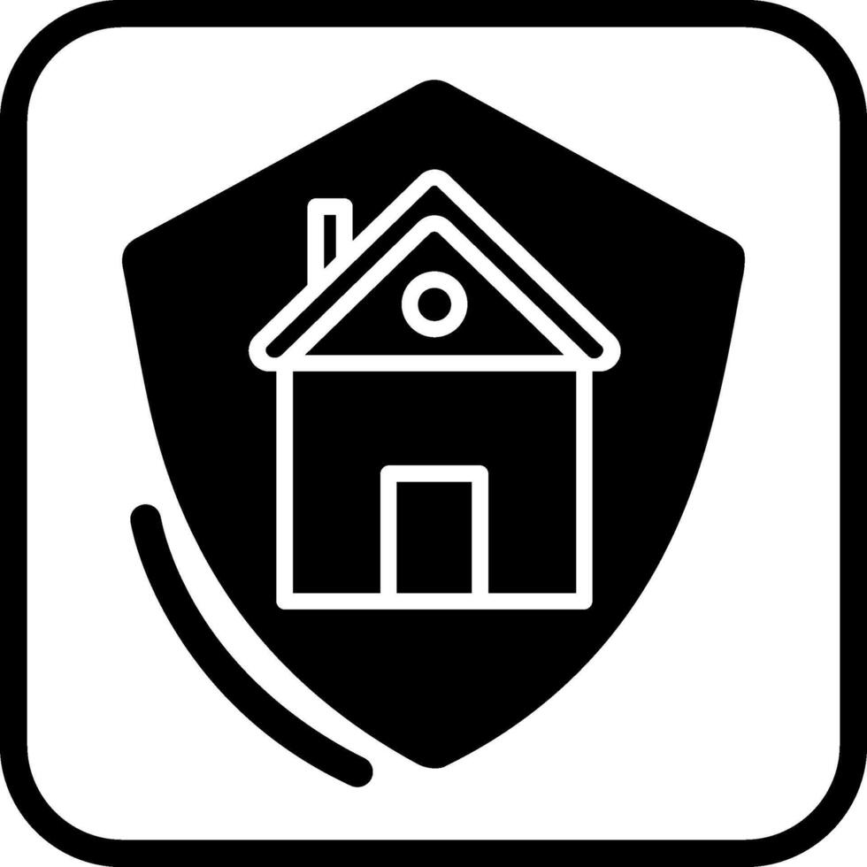 icono de vector de protección de casa