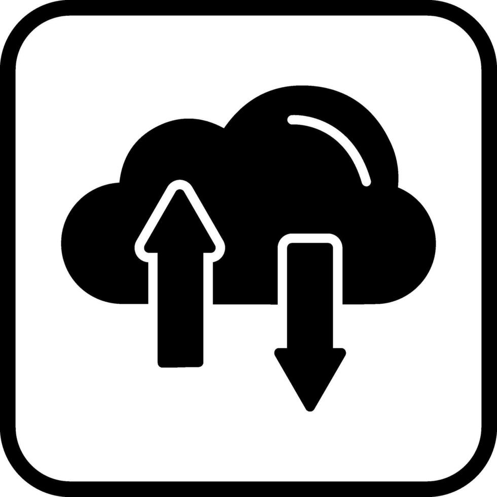 icono de vector de almacenamiento en la nube