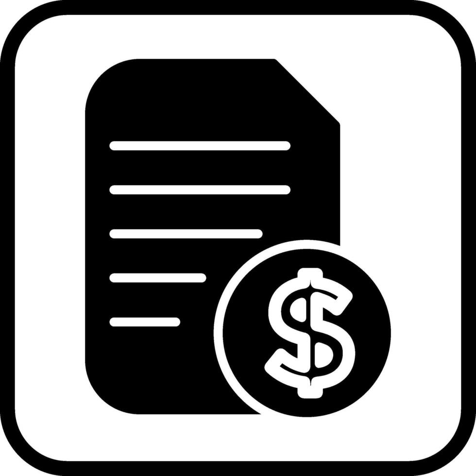 Dollar Document Vector Icon