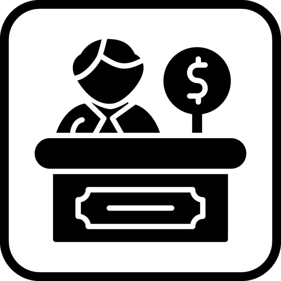 Cashier Vector Icon
