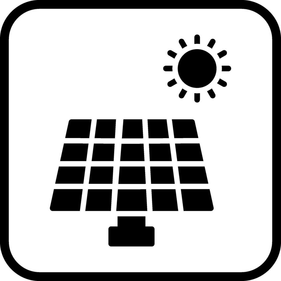 icono de vector de panel solar