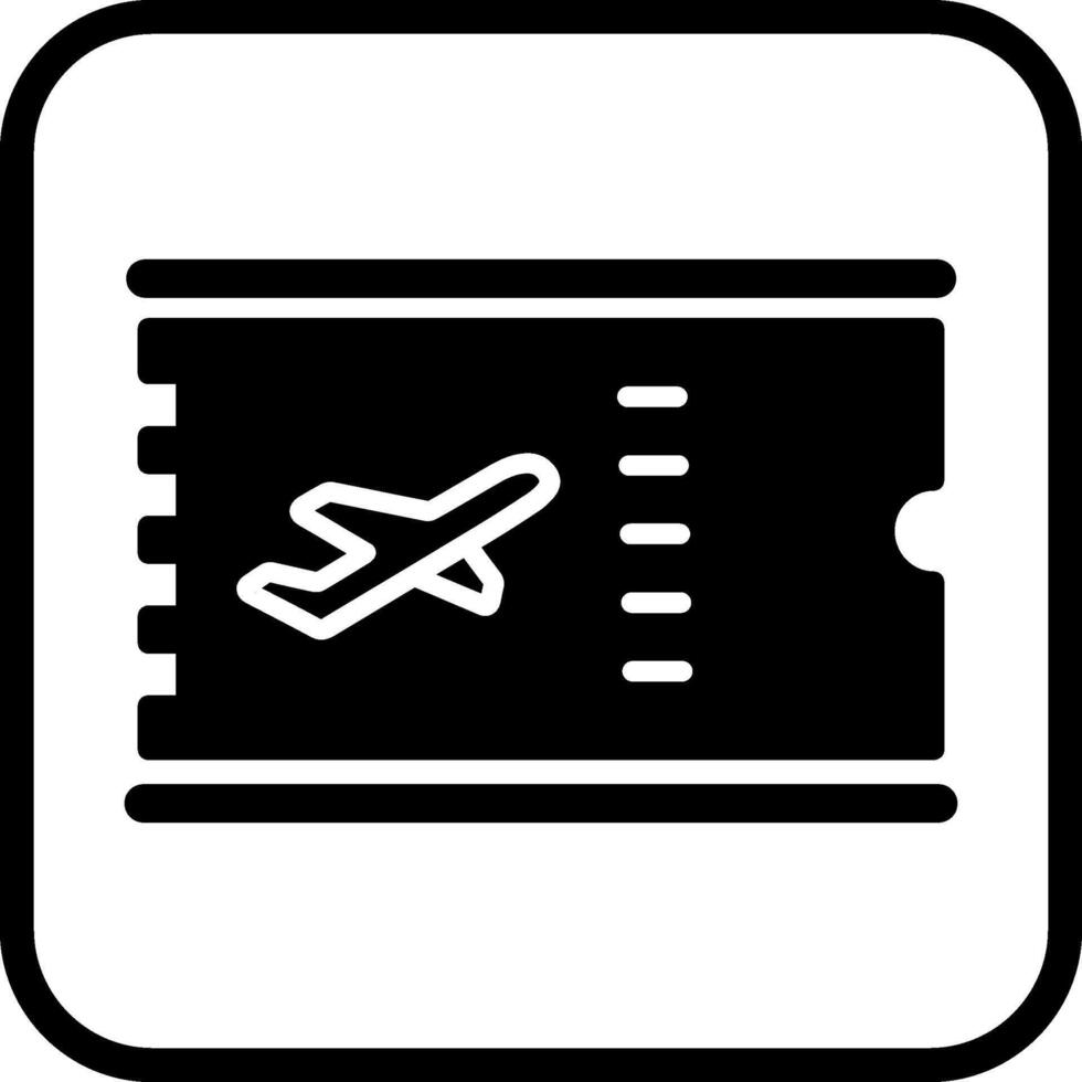 icono de vector de billetes de avión