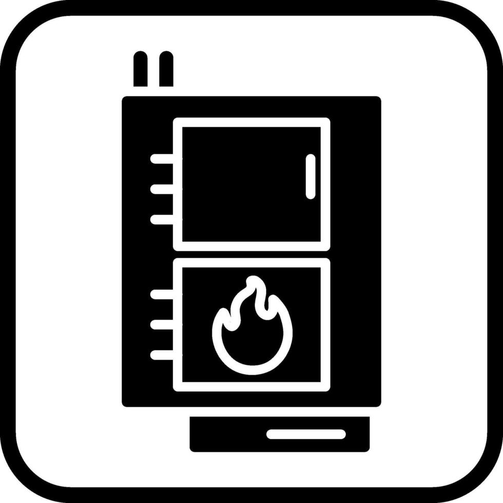 Solid Fuel Boiler Vector Icon