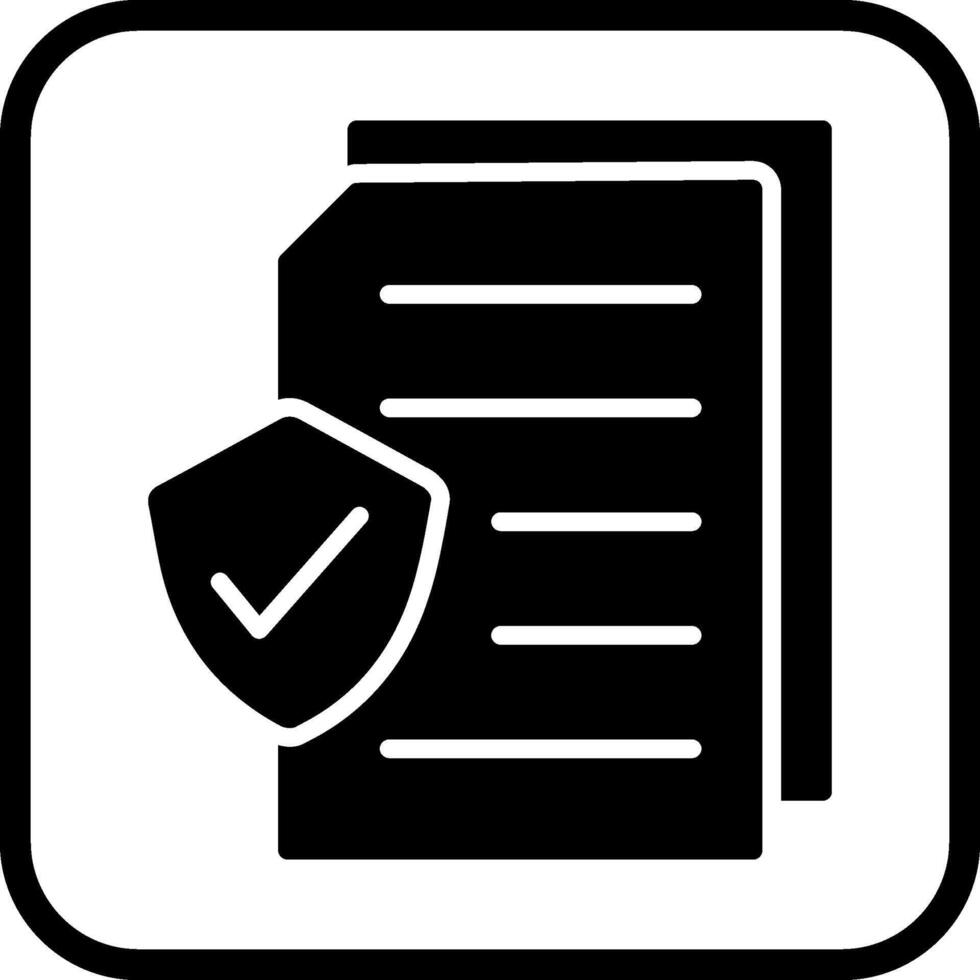 icono de vector de documento seguro