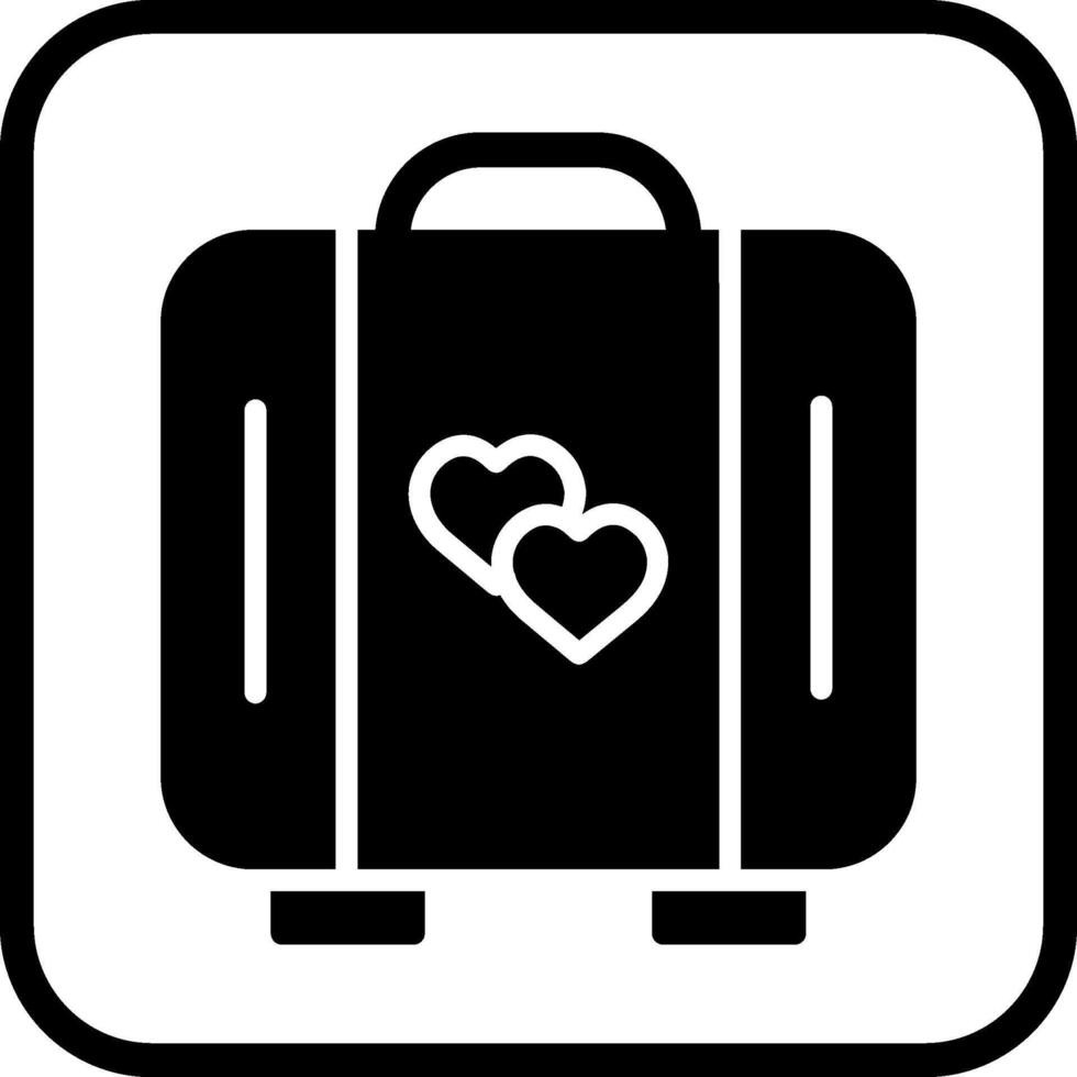 Lover Suitcase Vector Icon