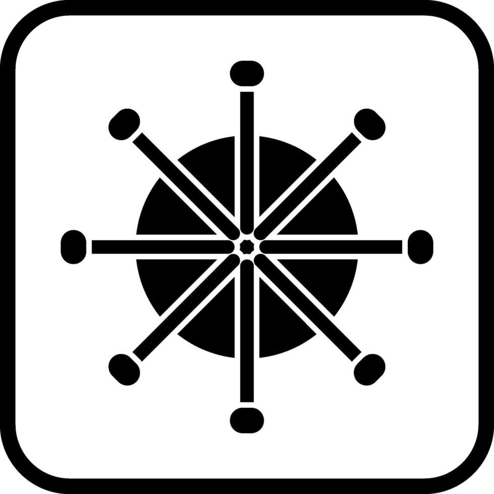 Ship Wheel Vector Icon