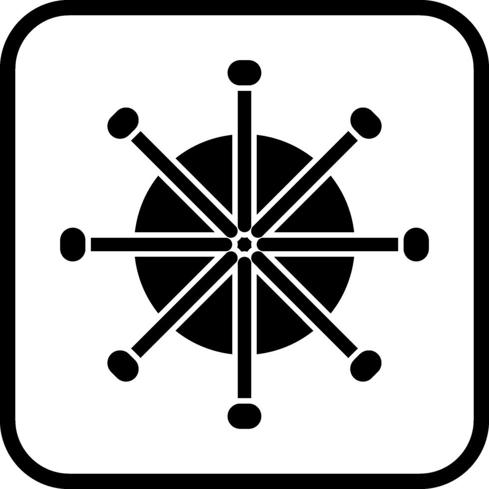 icono de vector de rueda de barco